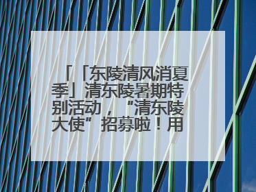 「东陵清风消夏季」清东陵暑期特别活动，“清东陵大使”招募啦！用你的热爱守护世界遗产！