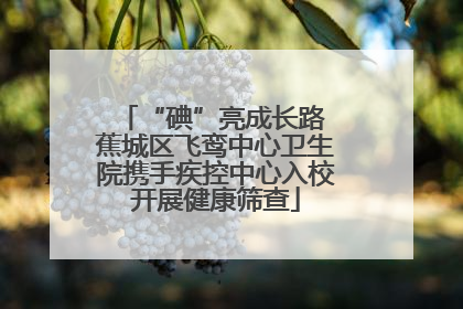 “碘”亮成长路 蕉城区飞鸾中心卫生院携手疾控中心入校开展健康筛查