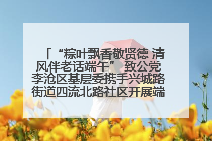 “粽叶飘香敬贤德 清风伴老话端午” 致公党李沧区基层委携手兴城路街道四流北路社区开展端午节主题活动