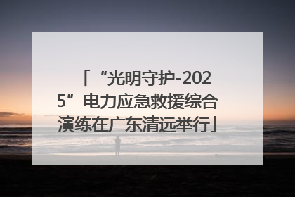 “光明守护-2025”电力应急救援综合演练在广东清远举行