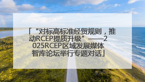 “对标高标准经贸规则，推动RCEP提质升级”——2025RCEP区域发展媒体智库论坛举行专题对话