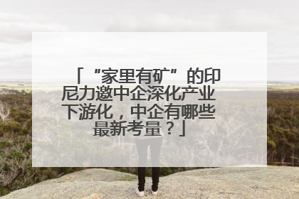 “家里有矿”的印尼力邀中企深化产业下游化，中企有哪些最新考量？
