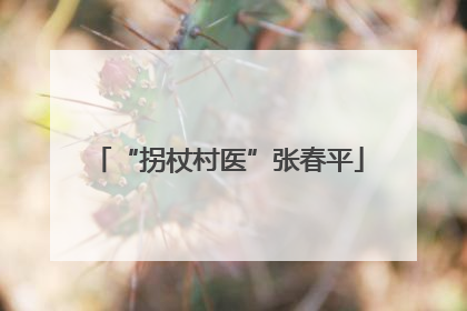 “拐杖村医”张春平