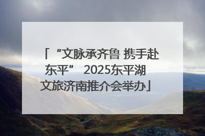 “文脉承齐鲁 携手赴东平” 2025东平湖文旅济南推介会举办