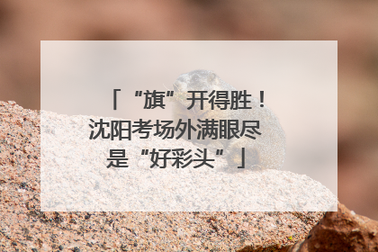 “旗”开得胜！沈阳考场外满眼尽是“好彩头”