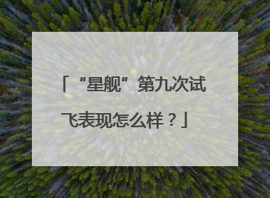 “星舰”第九次试飞表现怎么样？