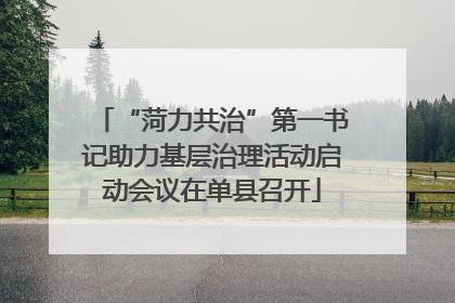 “菏力共治”第一书记助力基层治理活动启动会议在单县召开