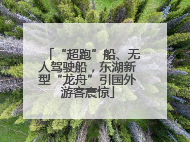 “超跑”船、无人驾驶船，东湖新型“龙舟”引国外游客震惊