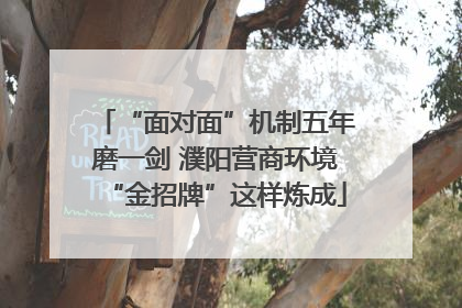 “面对面”机制五年磨一剑 濮阳营商环境“金招牌”这样炼成