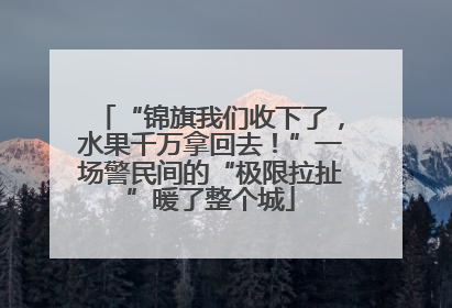 “锦旗我们收下了，水果千万拿回去！”一场警民间的“极限拉扯”暖了整个城