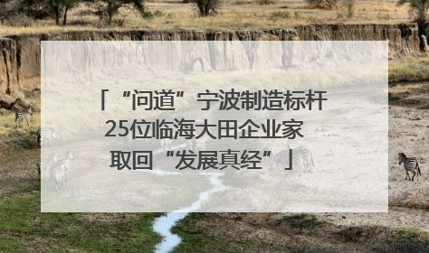 “问道”宁波制造标杆 25位临海大田企业家取回“发展真经”