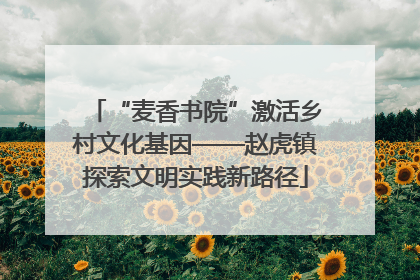 “麦香书院”激活乡村文化基因——赵虎镇探索文明实践新路径