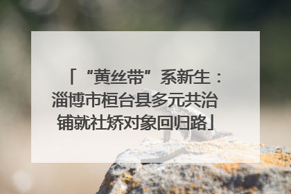 “黄丝带”系新生:淄博市桓台县多元共治铺就社矫对象回归路