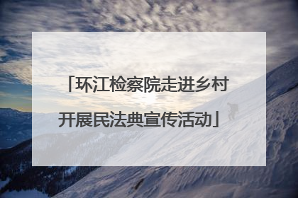 环江检察院走进乡村开展民法典宣传活动