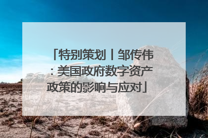 特别策划丨邹传伟：美国政府数字资产政策的影响与应对