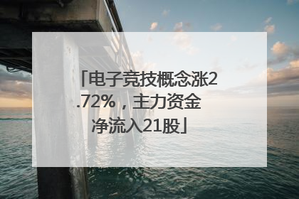 电子竞技概念涨2.72%，主力资金净流入21股