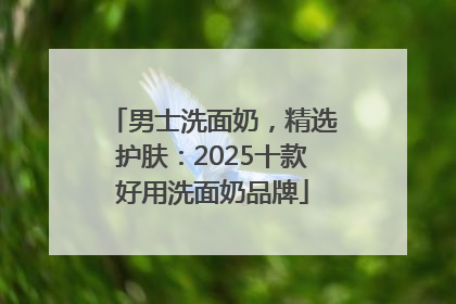 男士洗面奶，精选护肤：2025十款好用洗面奶品牌