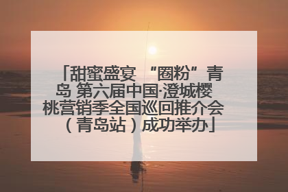 甜蜜盛宴 “圈粉”青岛 第六届中国·澄城樱桃营销季全国巡回推介会（青岛站）成功举办