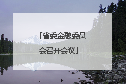 省委金融委员会召开会议
