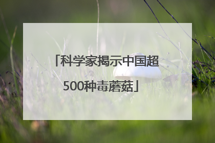 科学家揭示中国超500种毒蘑菇