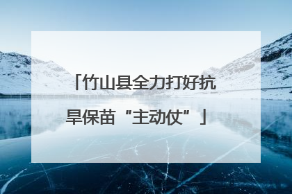 竹山县全力打好抗旱保苗“主动仗”
