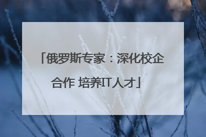 俄罗斯专家：深化校企合作 培养IT人才