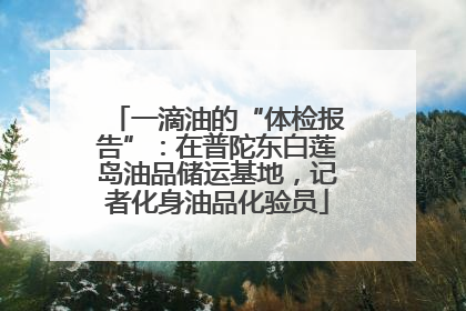 一滴油的“体检报告”：在普陀东白莲岛油品储运基地，记者化身油品化验员