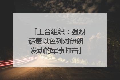 上合组织：强烈谴责以色列对伊朗发动的军事打击