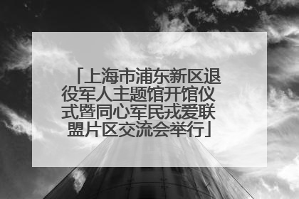 上海市浦东新区退役军人主题馆开馆仪式暨同心军民戎爱联盟片区交流会举行