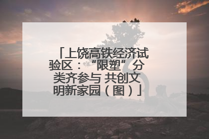 上饶高铁经济试验区：“限塑”分类齐参与 共创文明新家园（图）