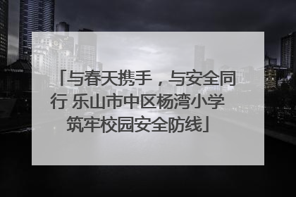 与春天携手，与安全同行 乐山市中区杨湾小学筑牢校园安全防线
