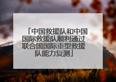 中国救援队和中国国际救援队顺利通过联合国国际重型救援队能力复测