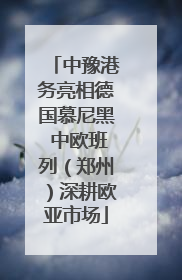 中豫港务亮相德国慕尼黑 中欧班列（郑州）深耕欧亚市场