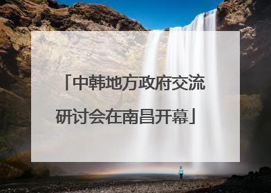 中韩地方政府交流研讨会在南昌开幕