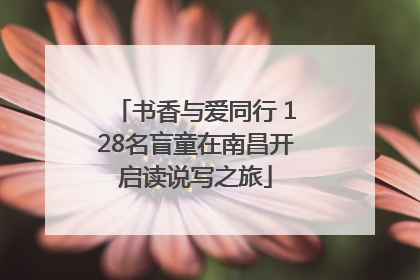 书香与爱同行 128名盲童在南昌开启读说写之旅
