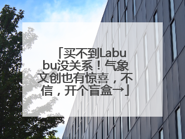 买不到Labubu没关系！气象文创也有惊喜，不信，开个盲盒→