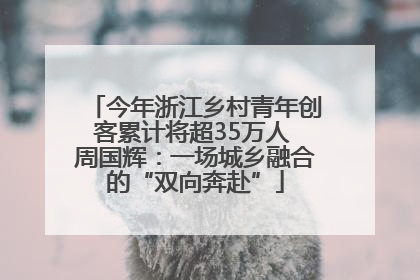 今年浙江乡村青年创客累计将超35万人 周国辉：一场城乡融合的“双向奔赴”