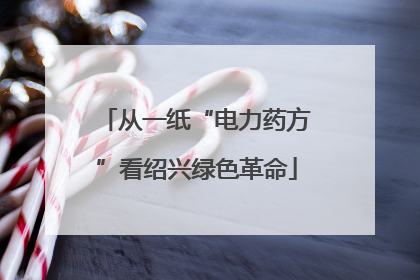 从一纸“电力药方”看绍兴绿色革命