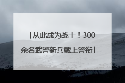 从此成为战士！300余名武警新兵戴上警衔