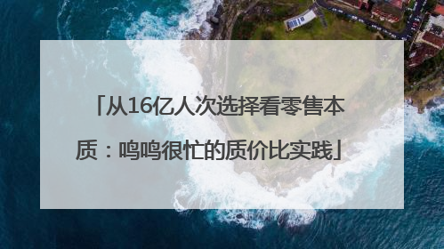 从16亿人次选择看零售本质：鸣鸣很忙的质价比实践
