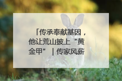 传承奉献基因，他让荒山披上“黄金甲”｜传家风薪火 颂家国情深