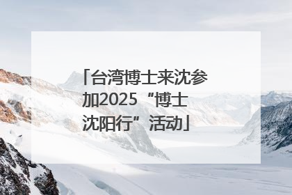 台湾博士来沈参加2025“博士沈阳行”活动