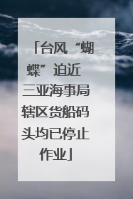台风“蝴蝶”迫近 三亚海事局辖区货船码头均已停止作业