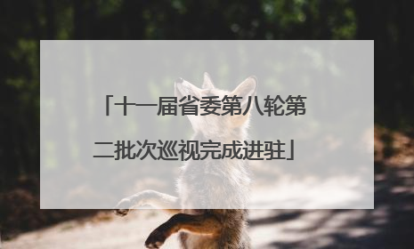 十一届省委第八轮第二批次巡视完成进驻