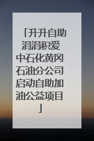 升升自助 涓涓积爱中石化黄冈石油分公司启动自助加油公益项目