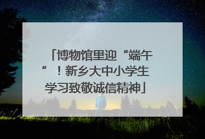 博物馆里迎“端午”！新乡大中小学生学习致敬诚信精神