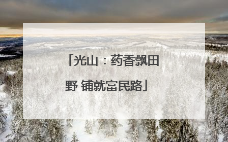 光山：药香飘田野 铺就富民路