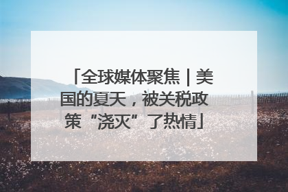 全球媒体聚焦｜美国的夏天，被关税政策“浇灭”了热情