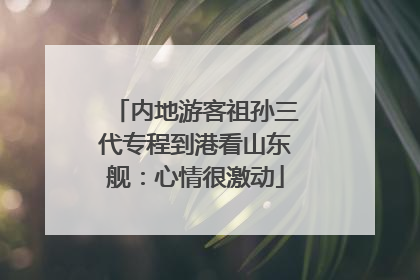 内地游客祖孙三代专程到港看山东舰：心情很激动