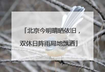 北京今明晴晒依旧，双休日阵雨局地飘洒